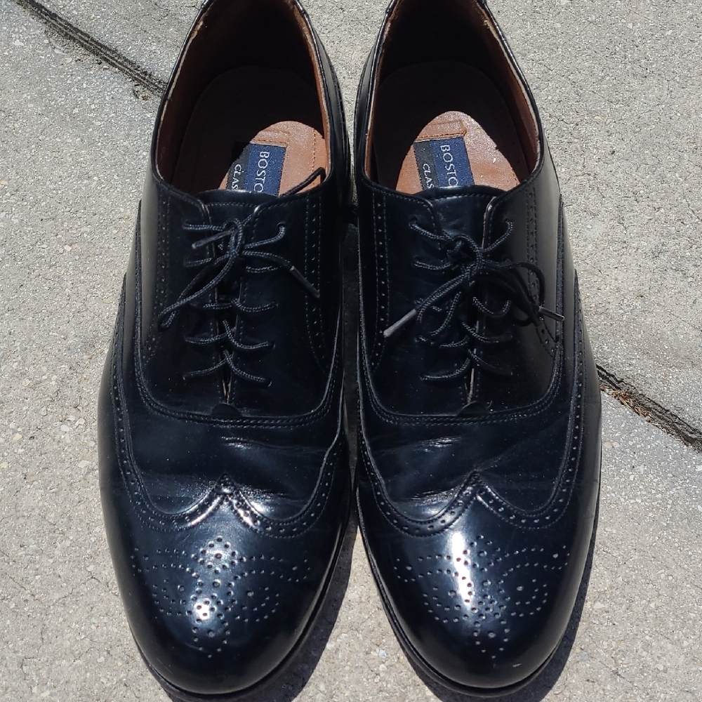 BOSS Black Leather Men's Dress Shoes